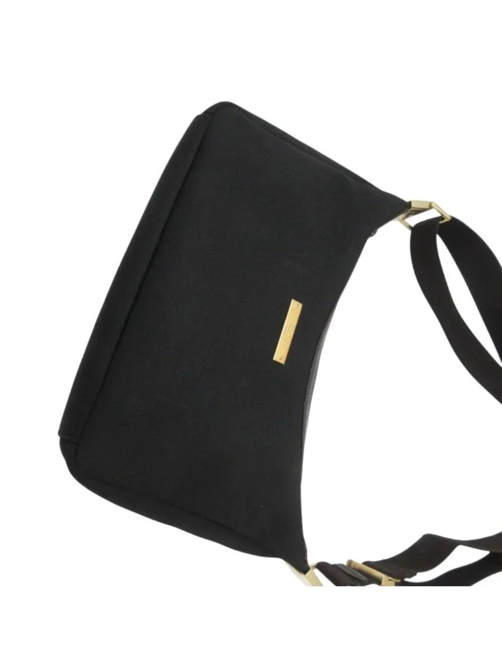 Gucci Shoulder Bag Nylon Canvas Crossbody Black